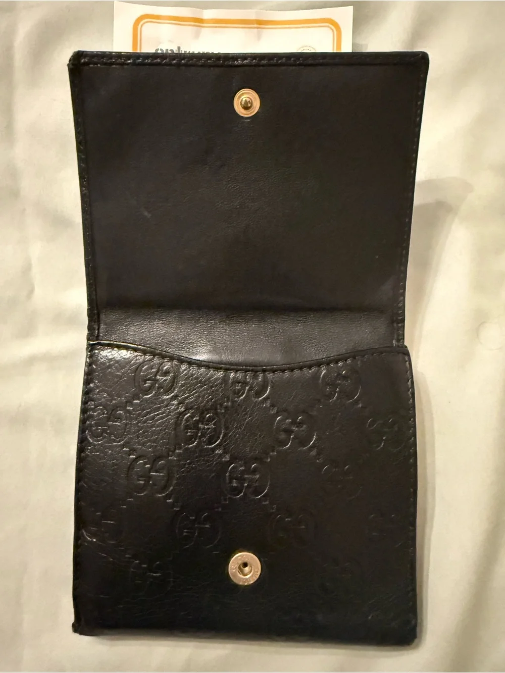 Gucci Black Guccissima Leather Wallet-COA